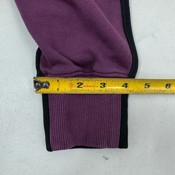 Outdoor Voices Joggers Womens L Purple/Black Colorblock Sweatpants Elastic Waist - Picture 10 of 12